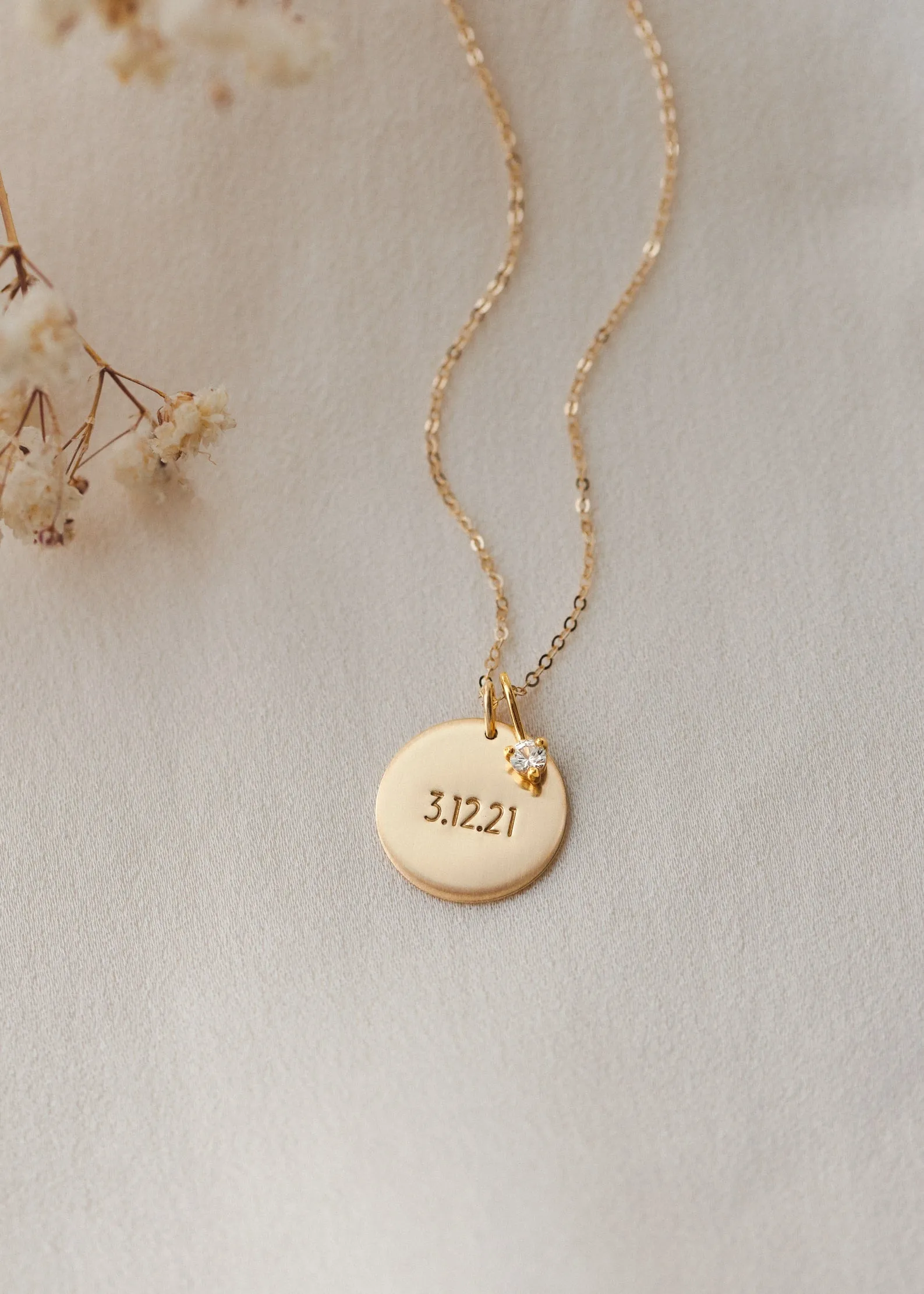 Numerals Disk Necklace