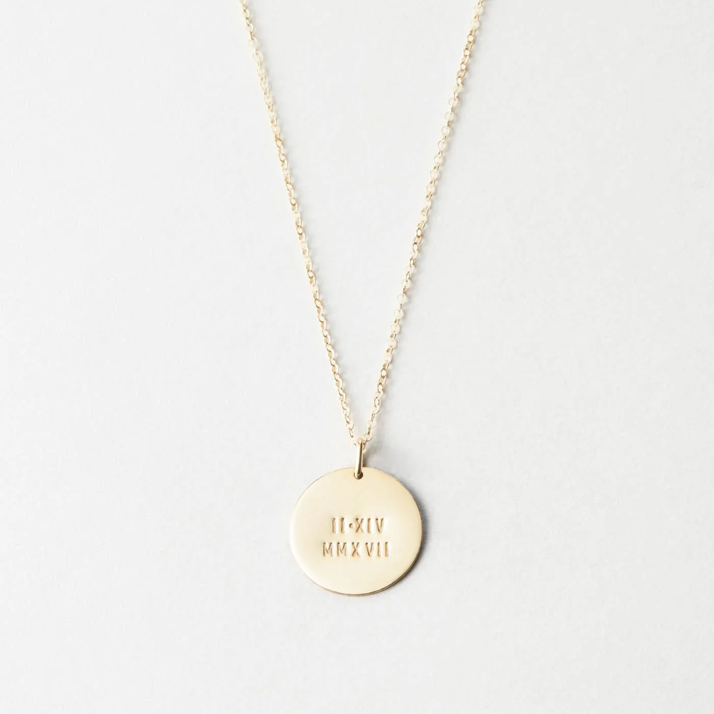 Numerals Disk Necklace