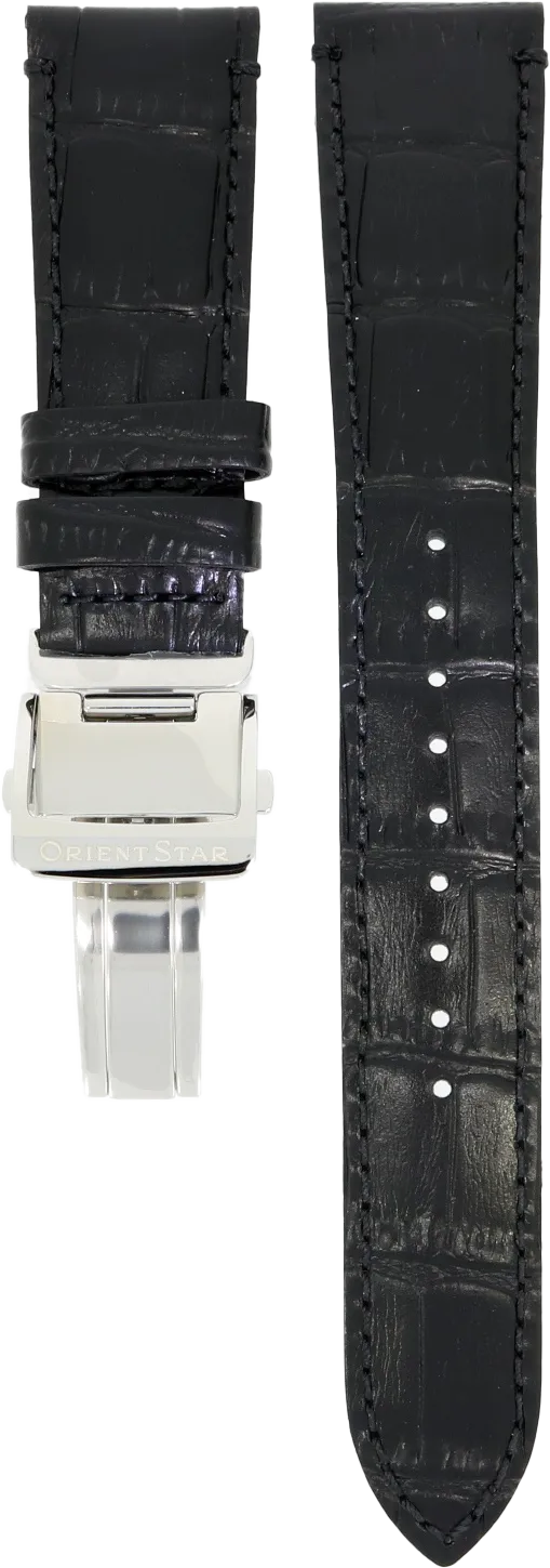 Orient Star Black Leather Strap 21mm UL031011J0