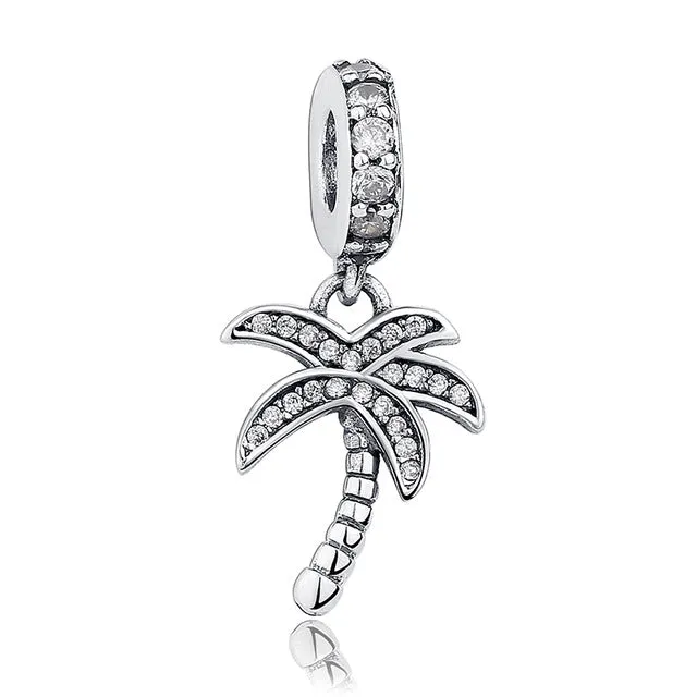 Original 925 Sterling Silver Radiant Orchid Snowflake MOM Daisy Pendant Beads Fit  Charm Bracelet Jewelry Accessories