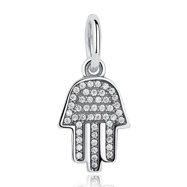 Original 925 Sterling Silver Radiant Orchid Snowflake MOM Daisy Pendant Beads Fit  Charm Bracelet Jewelry Accessories
