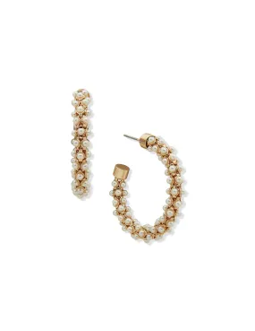 Pearl Cluster C-Hoop Earring