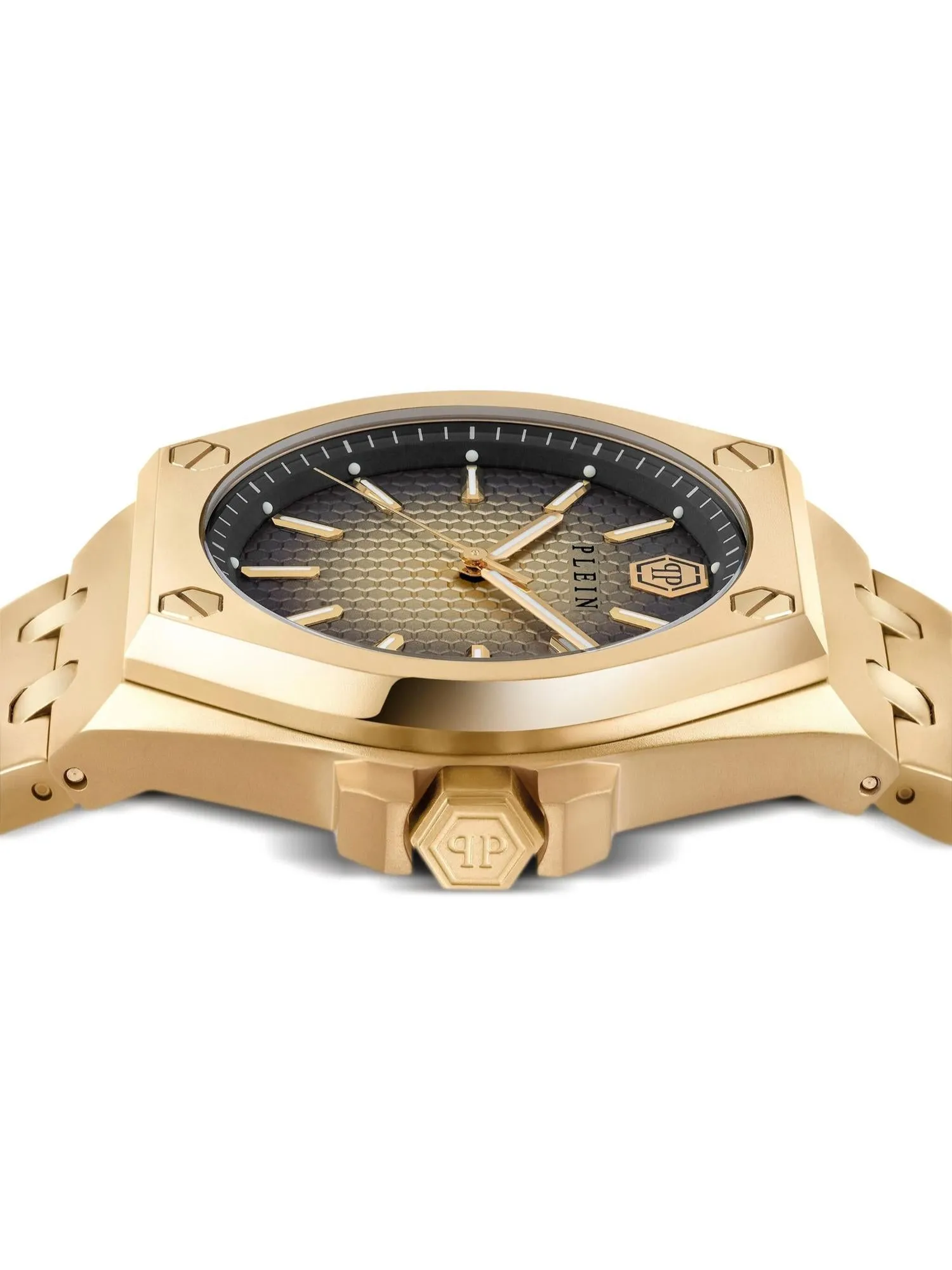 Philipp Plein Men 43 mm Size Gold Dial Analog Watch - PWPMA0324