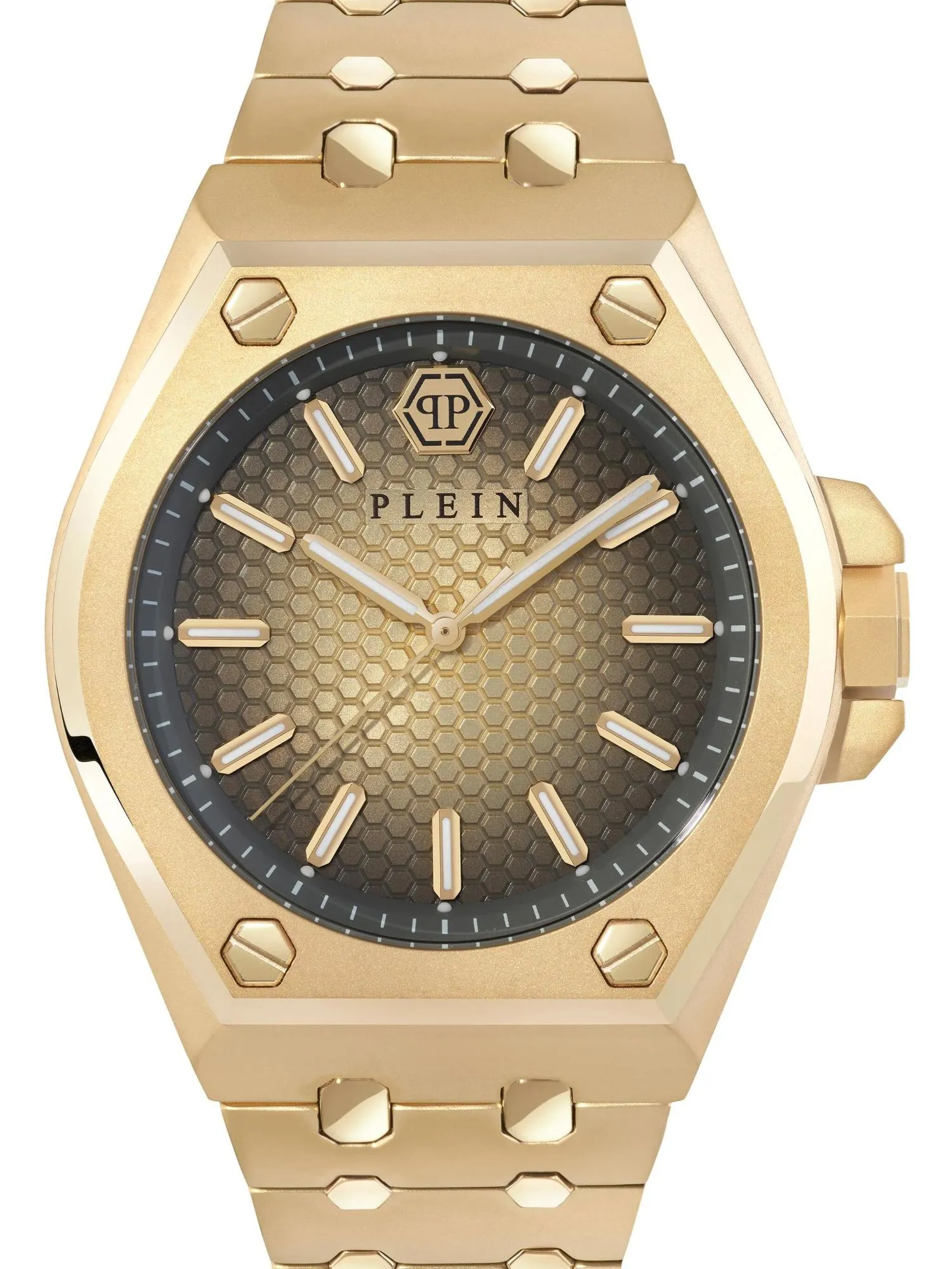 Philipp Plein Men 43 mm Size Gold Dial Analog Watch - PWPMA0324