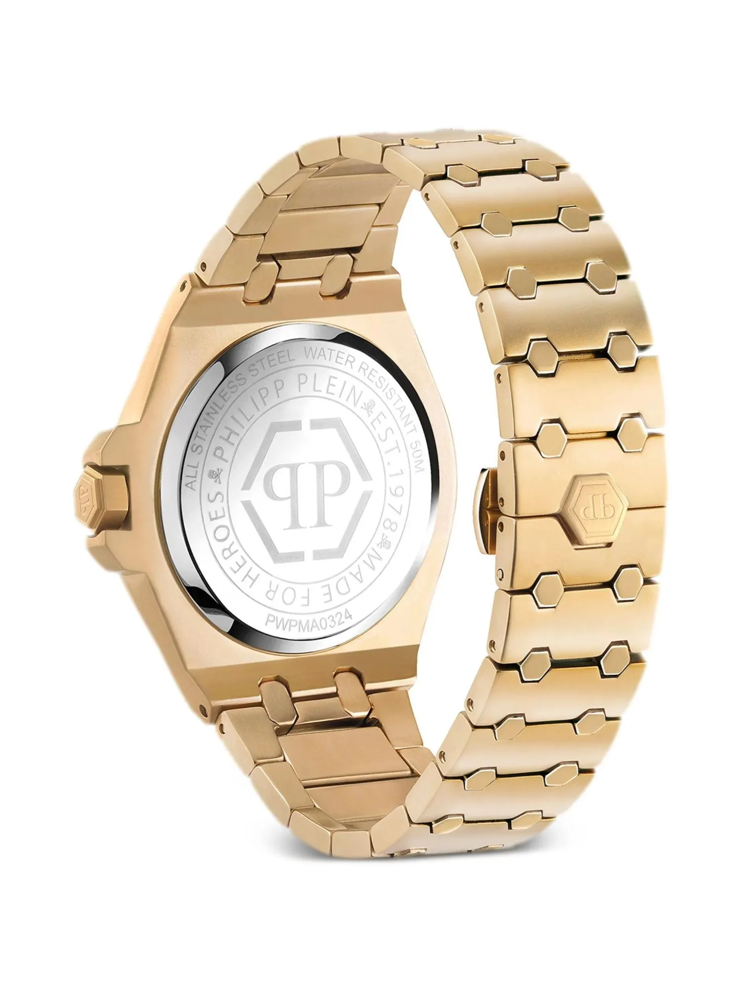 Philipp Plein Men 43 mm Size Gold Dial Analog Watch - PWPMA0324
