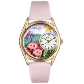 Pigs Watch Small Gold Style