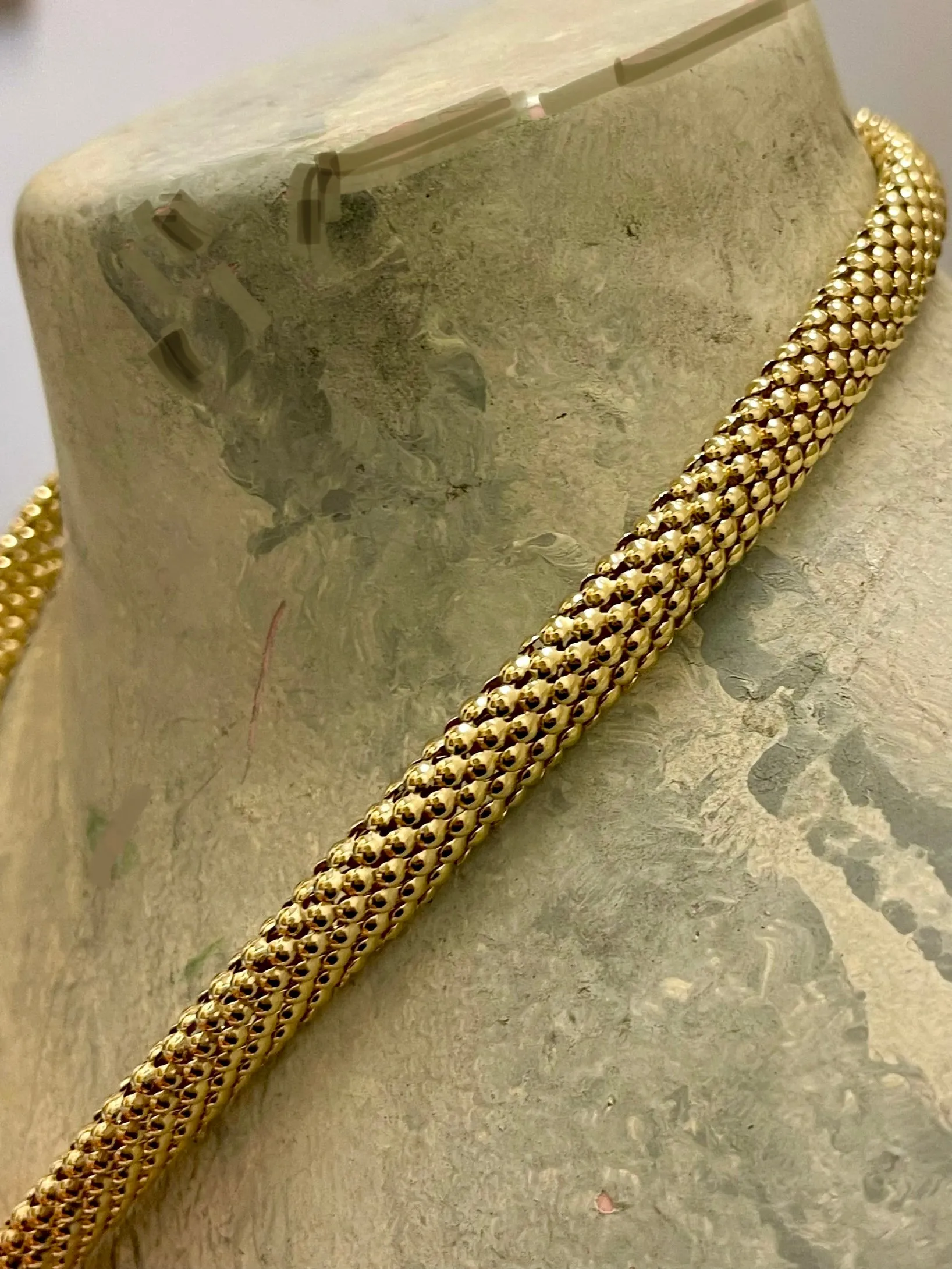 "BN" DSGNR BRAIDED HORSESHOE 4CT SAPH NECKLACE SOLID YG & WG - $13K APR w/ CoA!!
