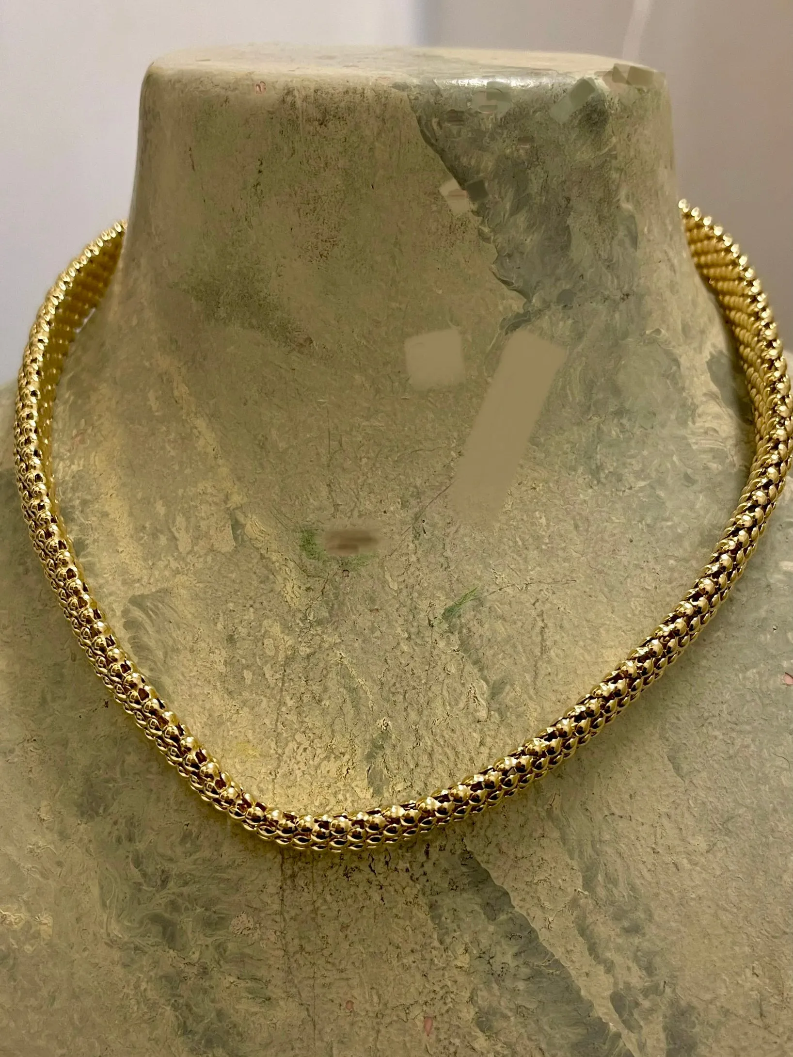 "BN" DSGNR BRAIDED HORSESHOE 4CT SAPH NECKLACE SOLID YG & WG - $13K APR w/ CoA!!