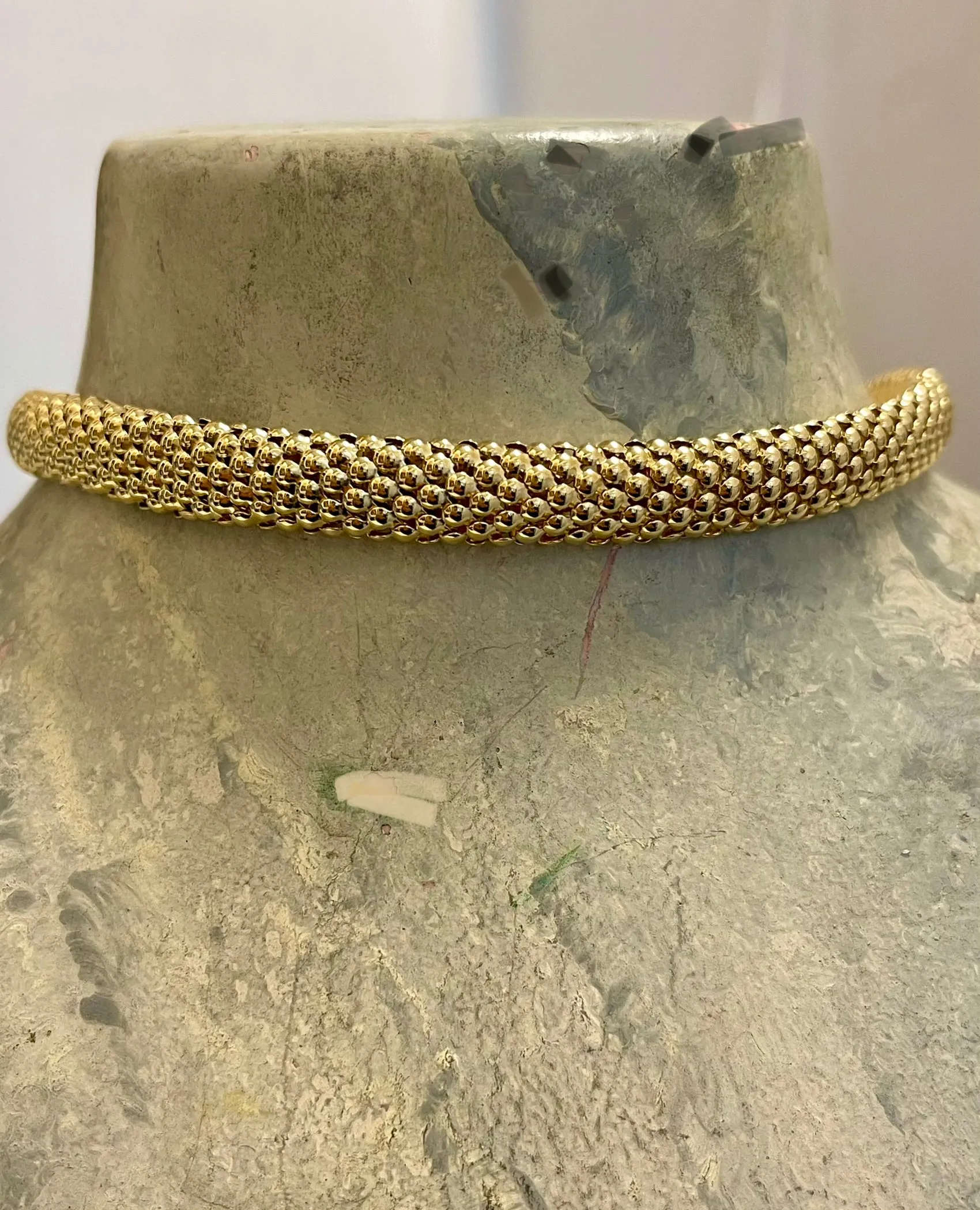 "BN" DSGNR BRAIDED HORSESHOE 4CT SAPH NECKLACE SOLID YG & WG - $13K APR w/ CoA!!
