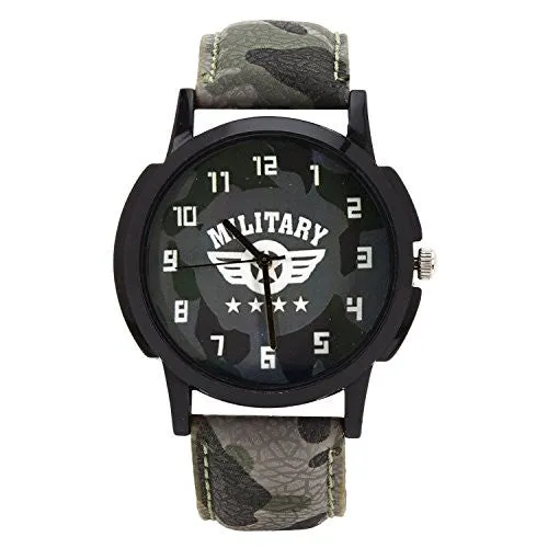 Relish Analog Round Casual Wear Black White Dial Watches for Men - RELISH-454