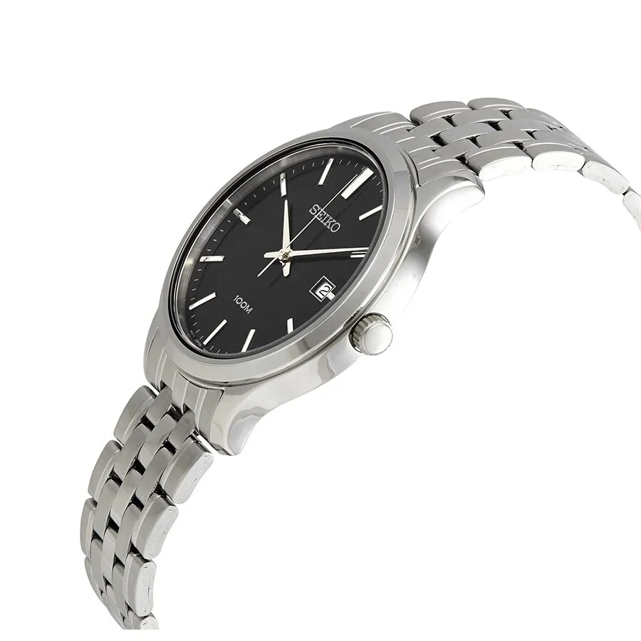 Seiko Neo Classic Black Dial Stainless Steel Men's Watch SUR293P1