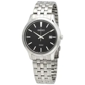 Seiko Neo Classic Black Dial Stainless Steel Men's Watch SUR293P1