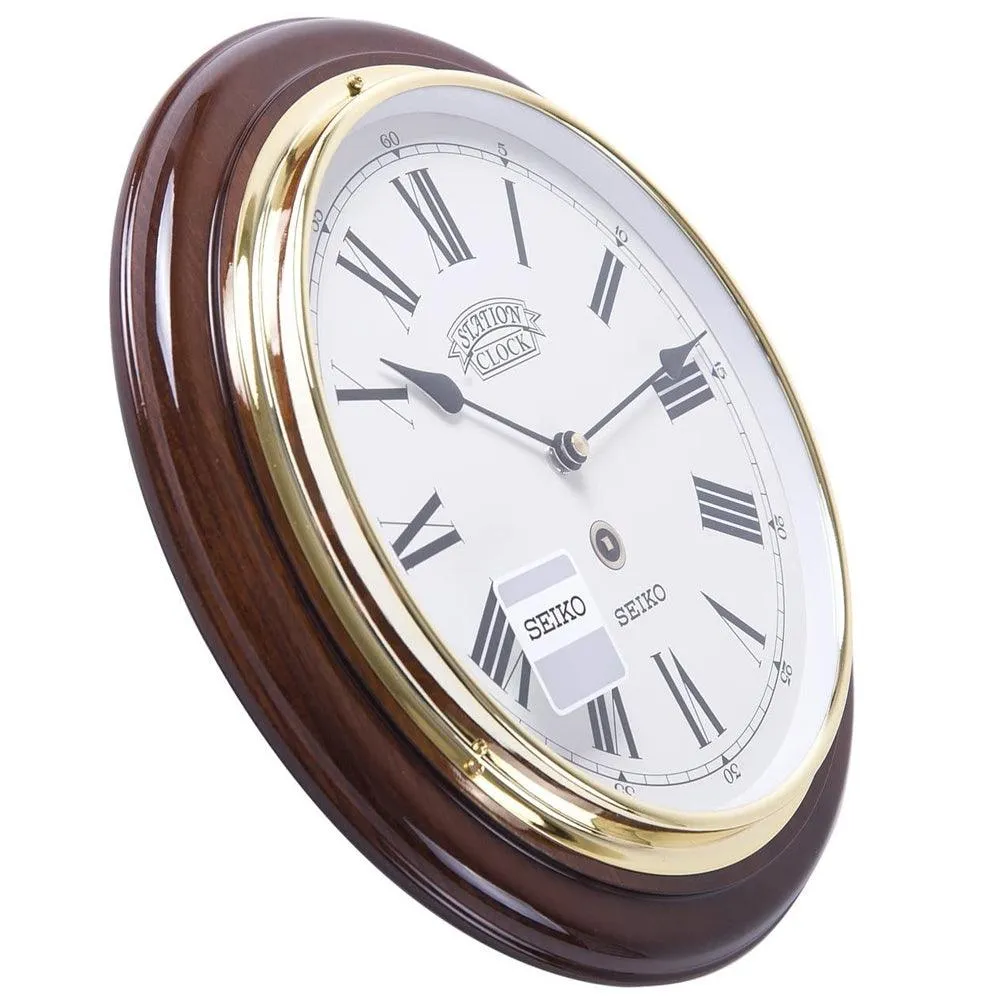 Seiko Station Clock Wood QXA144B
