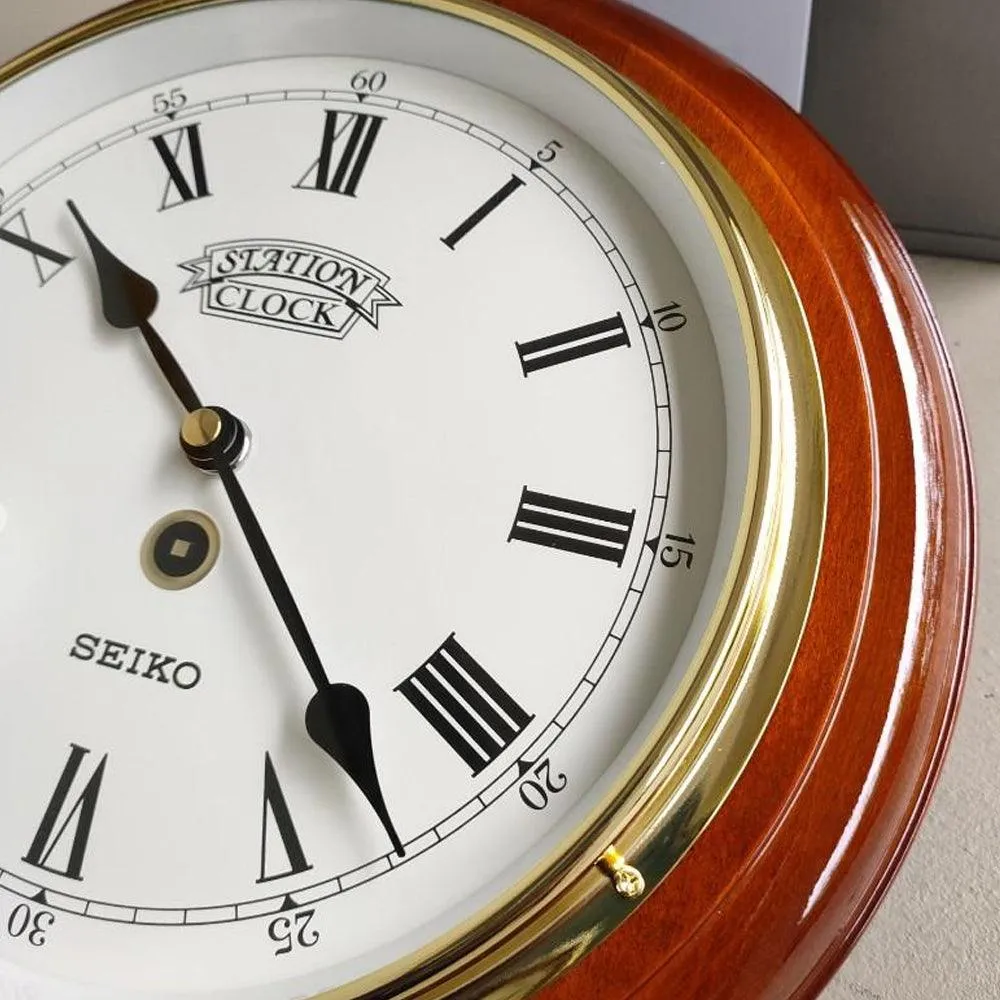 Seiko Station Clock Wood QXA144B
