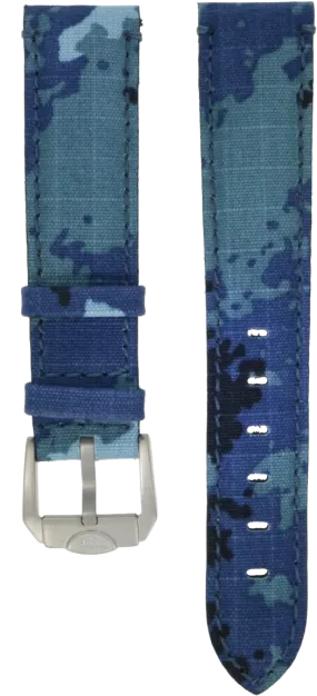 Squale Blue Camouflage Strap CINMICRMIM Blasted 20mm