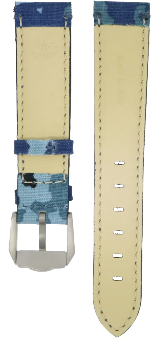 Squale Blue Camouflage Strap CINMICRMIM Blasted 20mm