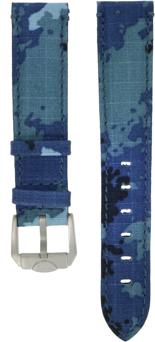 Squale Blue Camouflage Strap CINMICRMIM Blasted 20mm