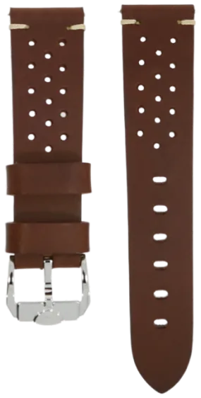 Squale Racing Leather Dark Brown Strap 22mm