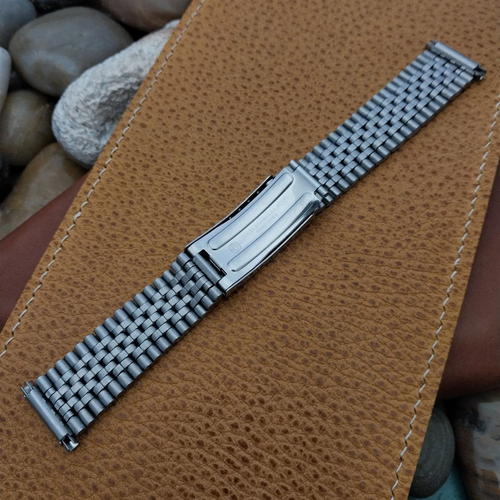 Stainless Steel Beads of Rice 18mm 19mm 20mm Unused nos Vintage Watch Band