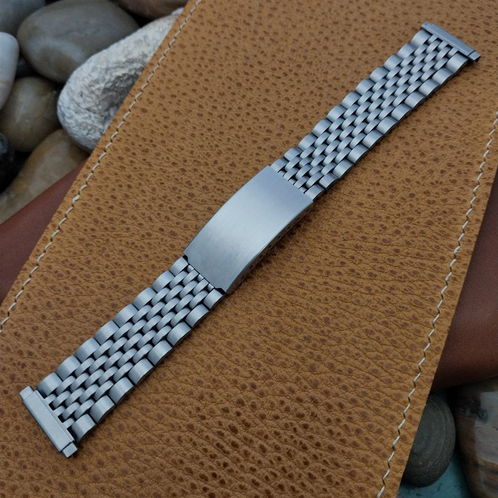 Stainless Steel Beads of Rice 18mm 19mm 20mm Unused nos Vintage Watch Band