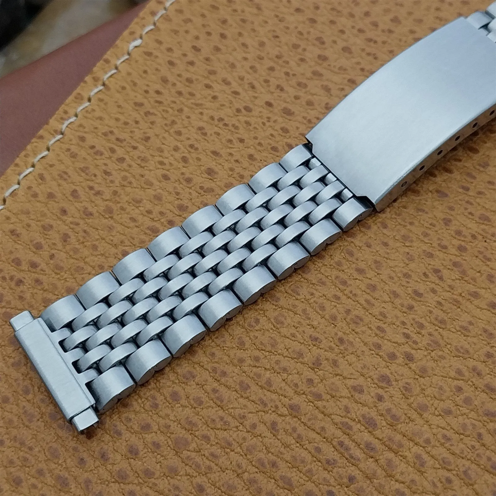 Stainless Steel Beads of Rice 18mm 19mm 20mm Unused nos Vintage Watch Band
