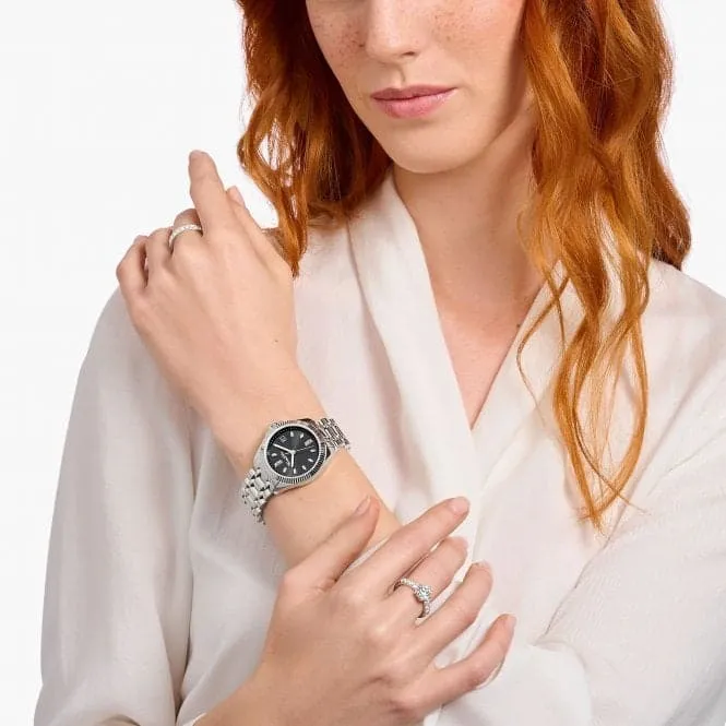 Stainless Steel Case Divine Black White Stones Watch WA0406-201-203