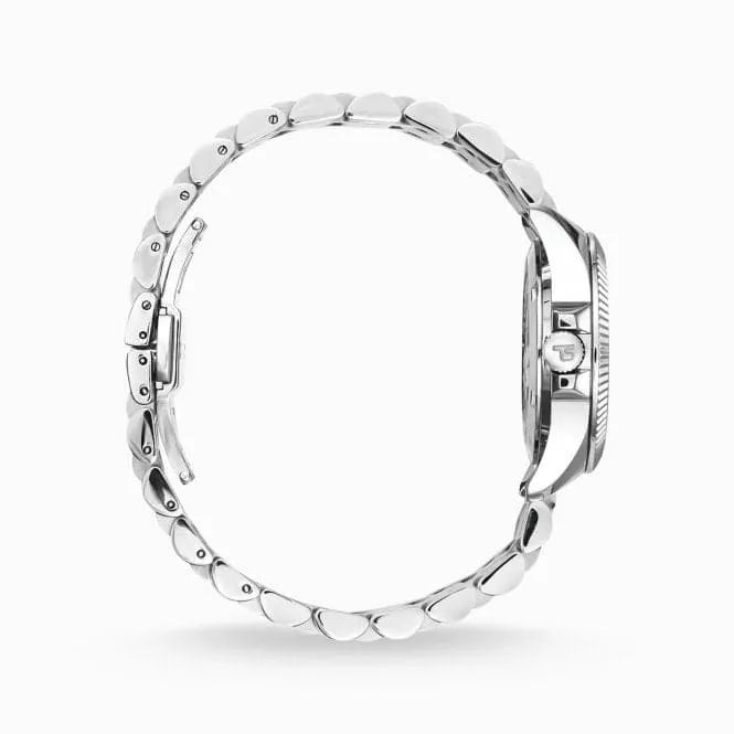 Stainless Steel Case Divine Black White Stones Watch WA0406-201-203