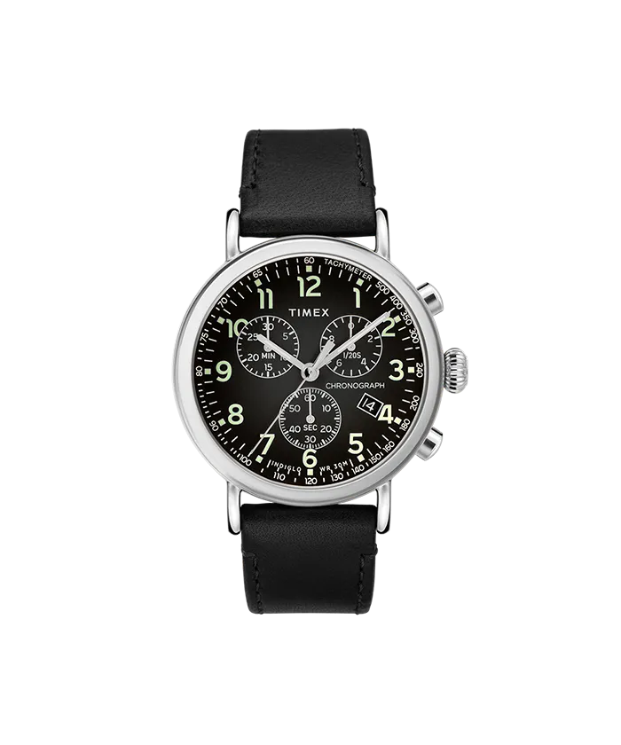 Standard Chronograph 41mm Leather Strap Watch TW2T21100VQ