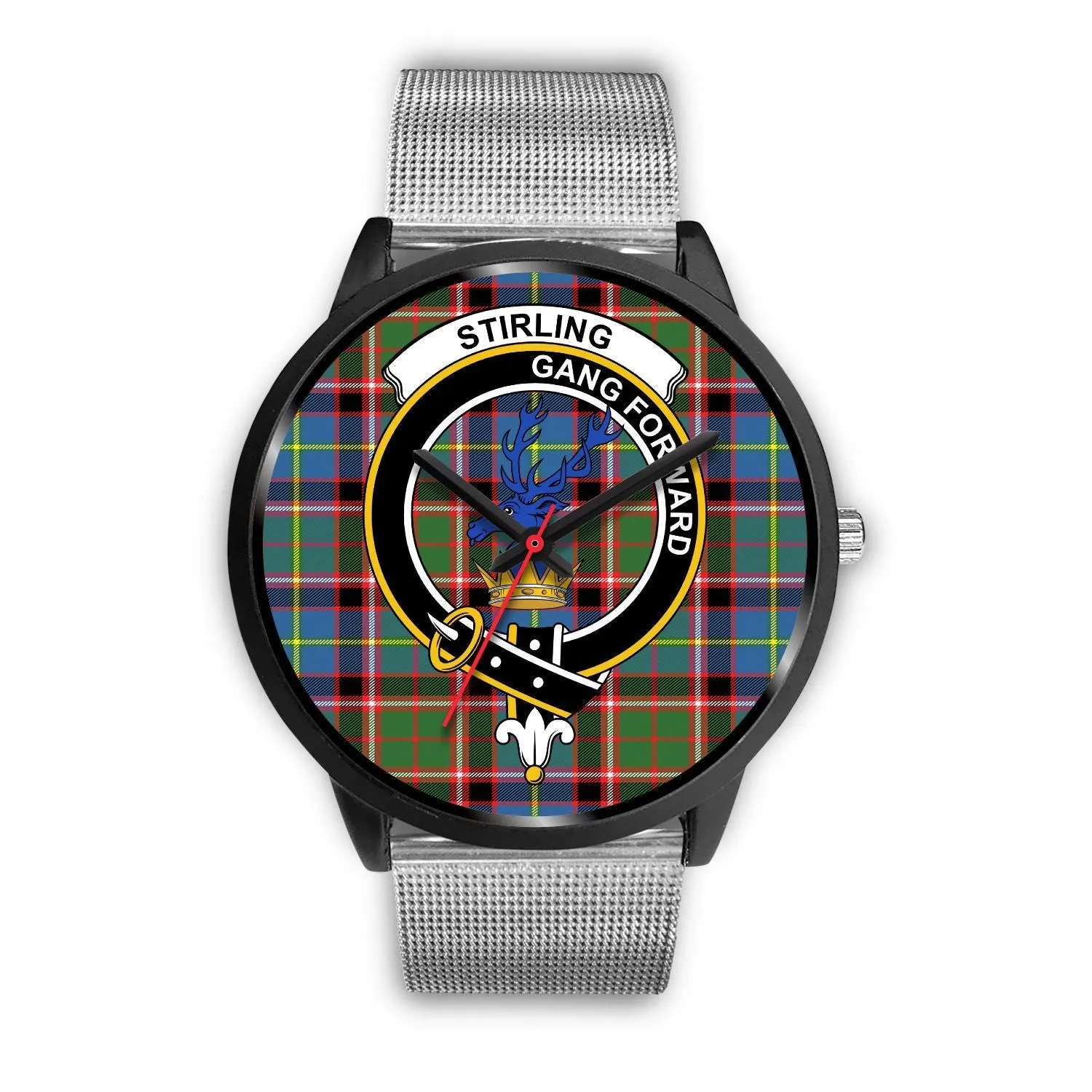 Stirling (of Cadder-Present Chief) Clan Badge Tartan Black Watch