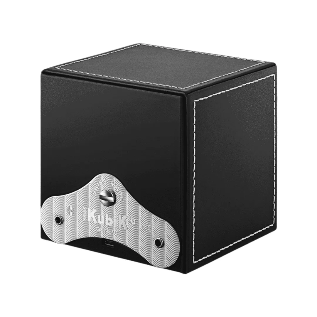 SWISS KUBIK Masterbox Black Leather / White Stitches