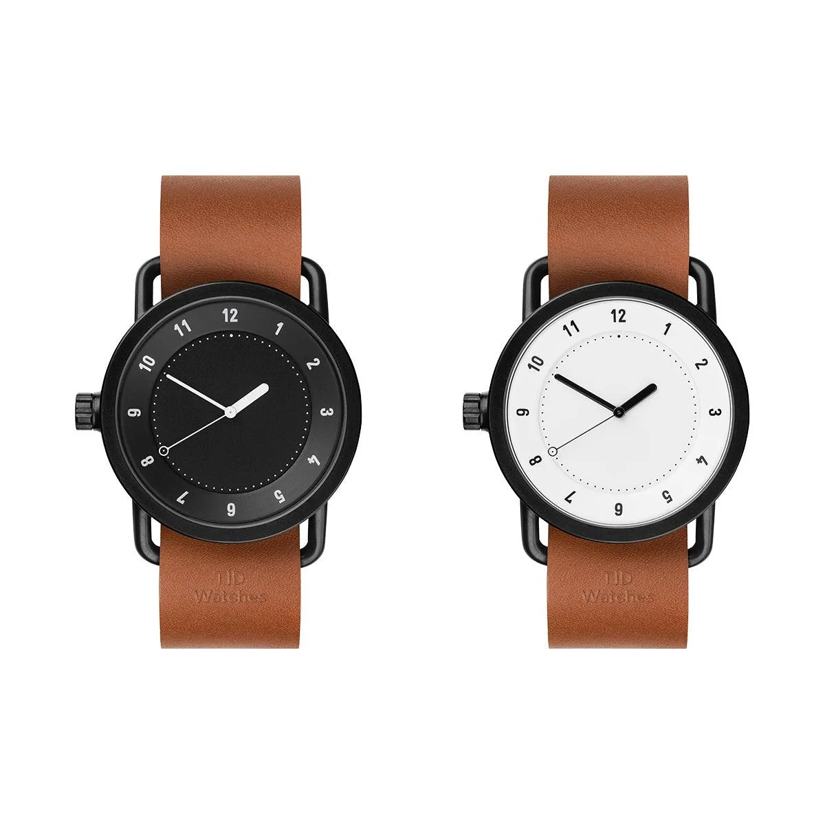 Tan Leather Strap with Black / Steel / Gold Buckle