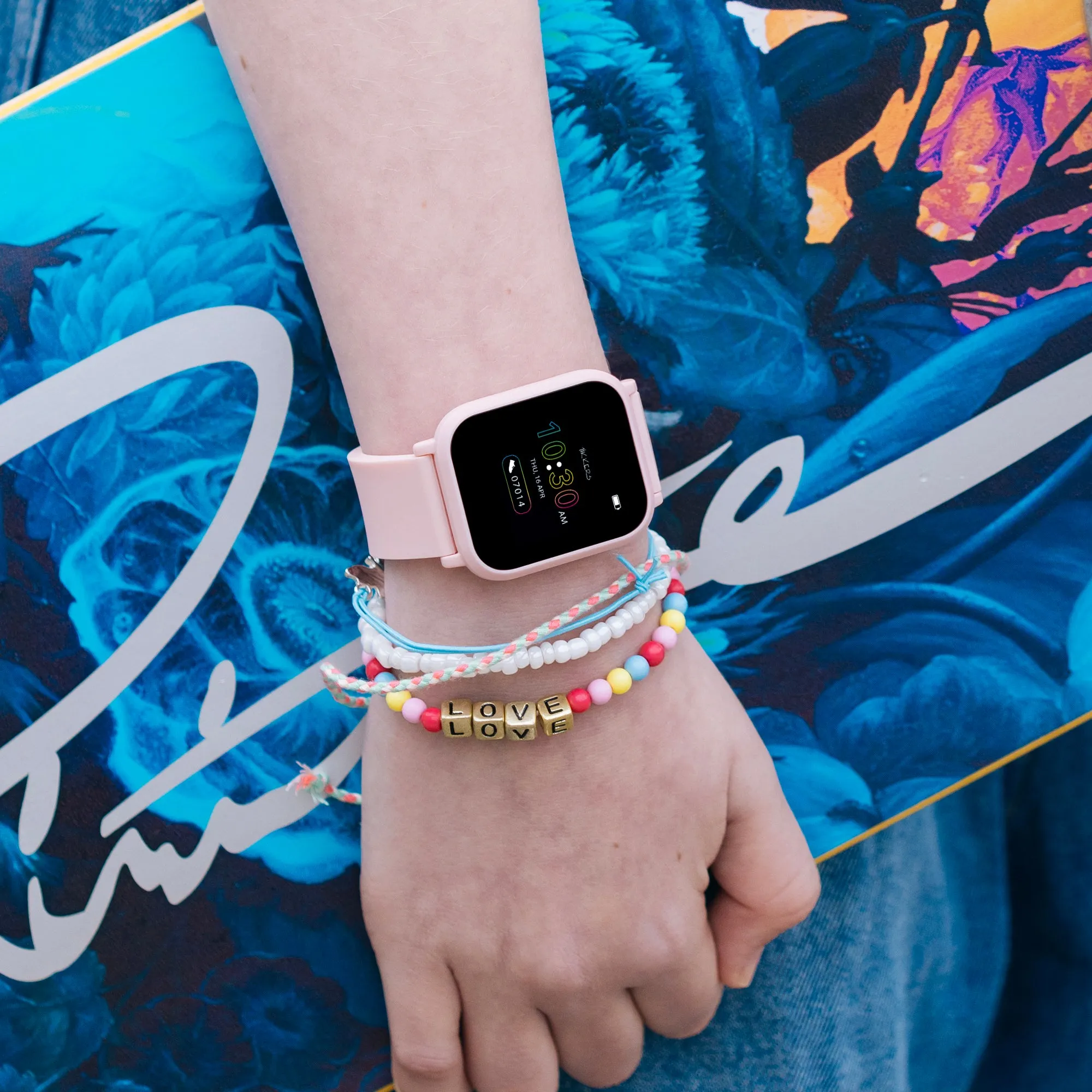 Tikkers Teen Series 10 Nude smart Watch and Earbuds Set
