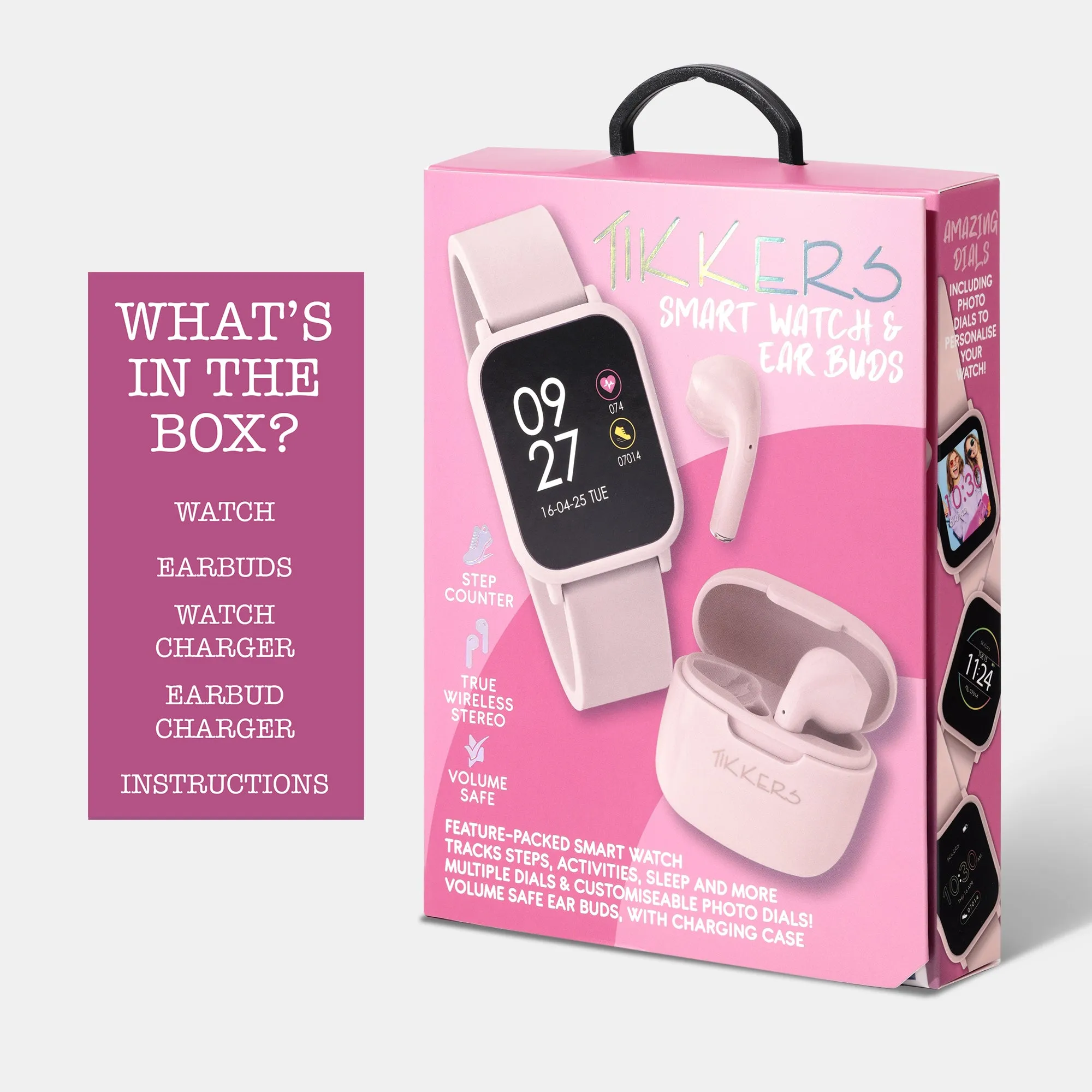 Tikkers Teen Series 10 Nude smart Watch and Earbuds Set