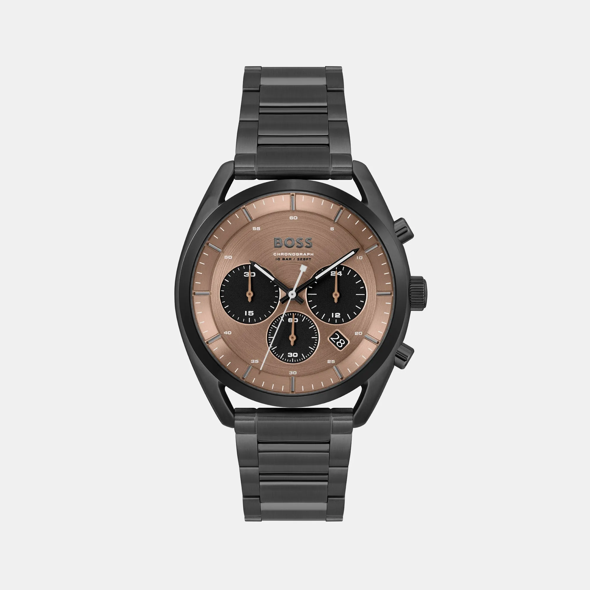 Top Men Brown Chronograph Stainless Steel Watch 1514095