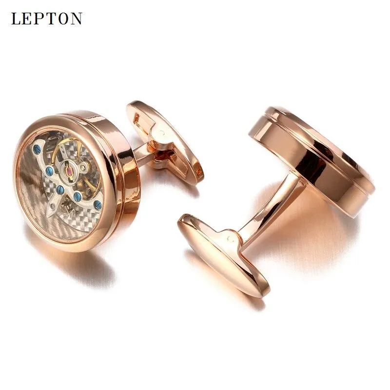 Tourbillon Movement Round Cufflinks