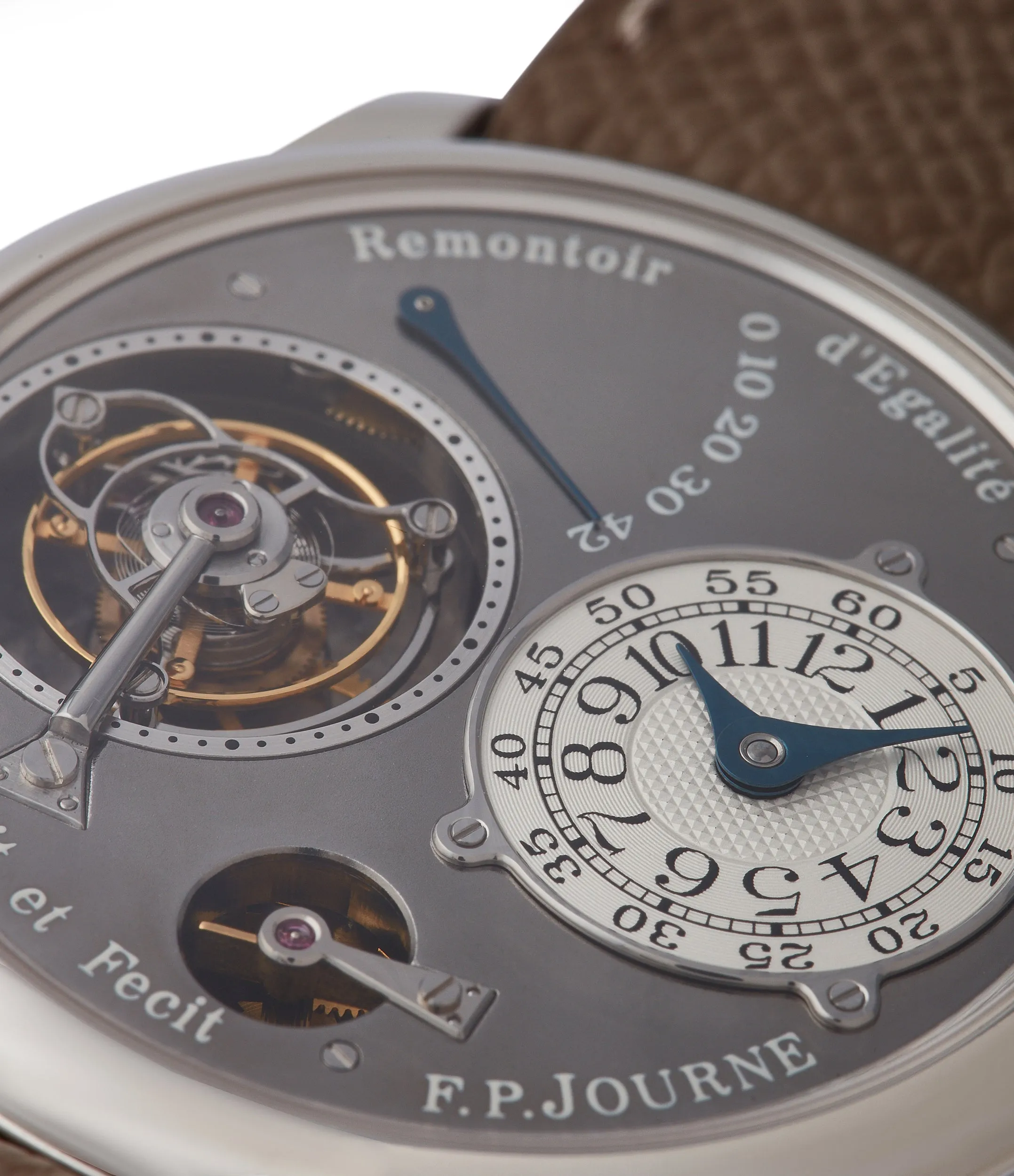 Tourbillon Remontoir | Ruthenium Dial | 40mm | Platinum