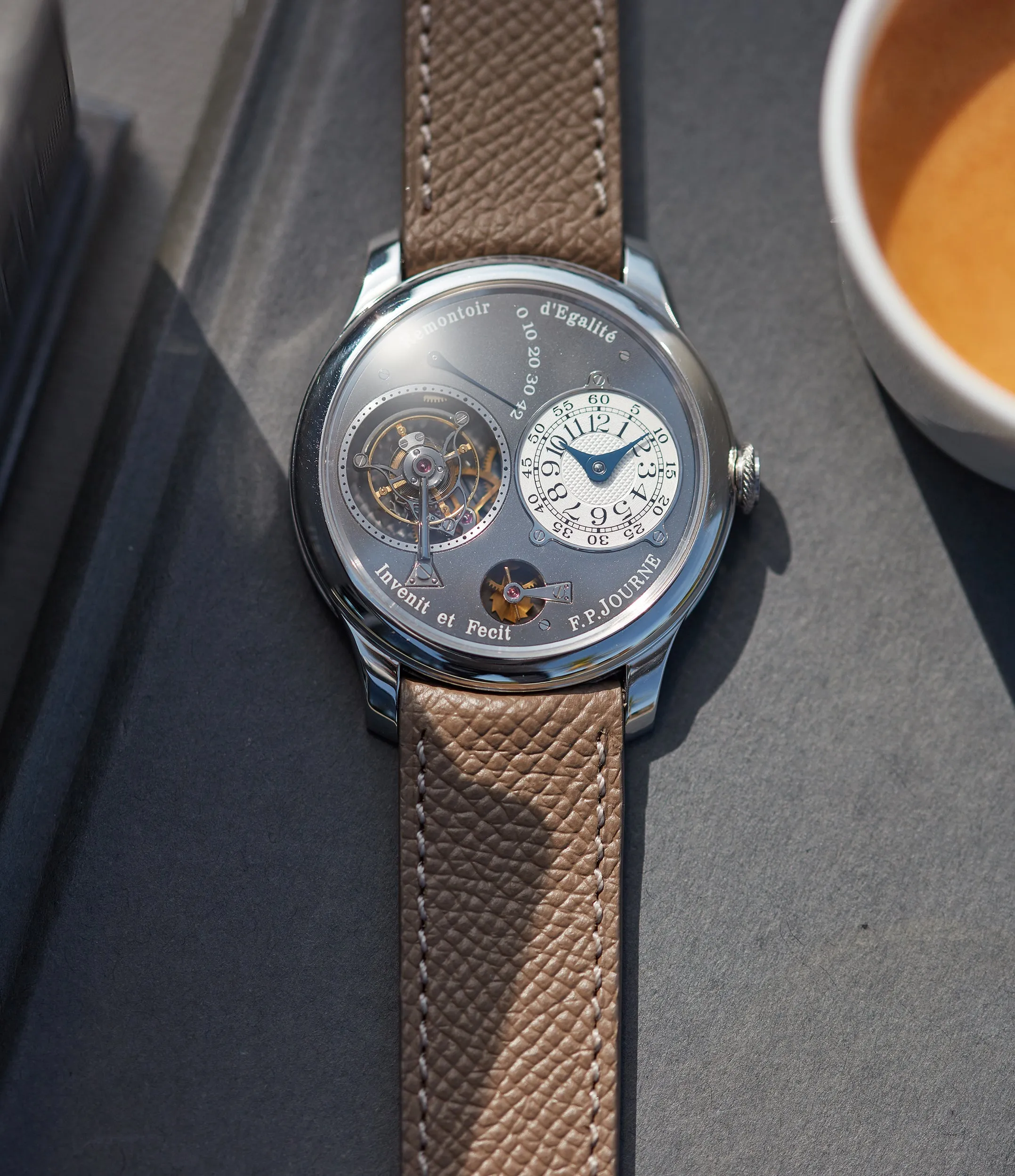 Tourbillon Remontoir | Ruthenium Dial | 40mm | Platinum