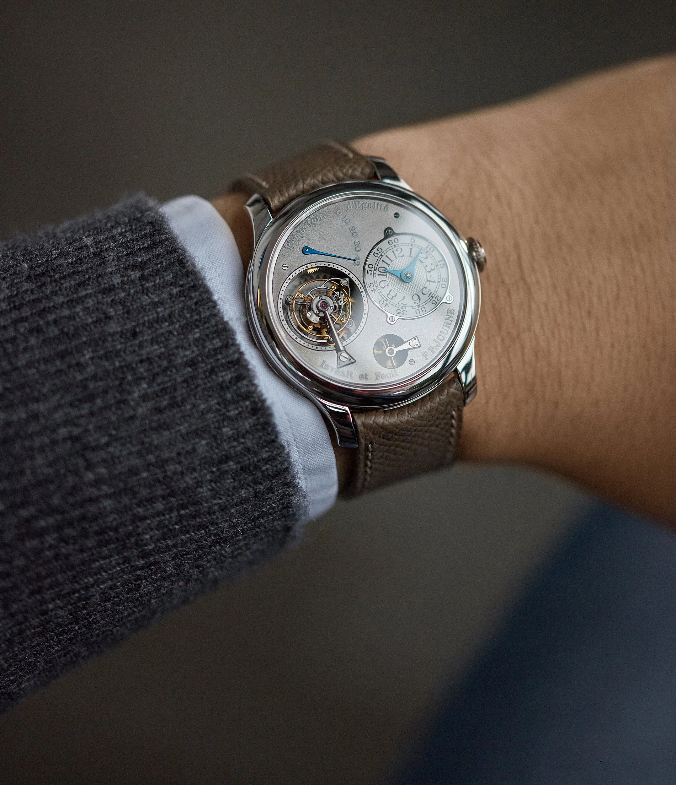 Tourbillon Remontoir | Ruthenium Dial | 40mm | Platinum
