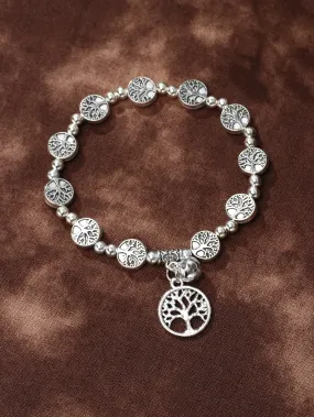 Tree Design Charm Beaded Bracelet for Women Crafted Jewelry Stackable Bracelets