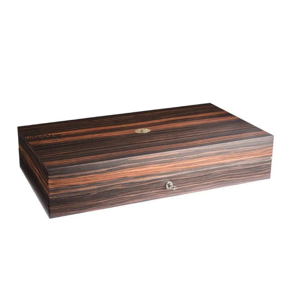 UNDERWOOD (LONDON) - 10-Unit Macassar Watch Box w Compartment | UN244