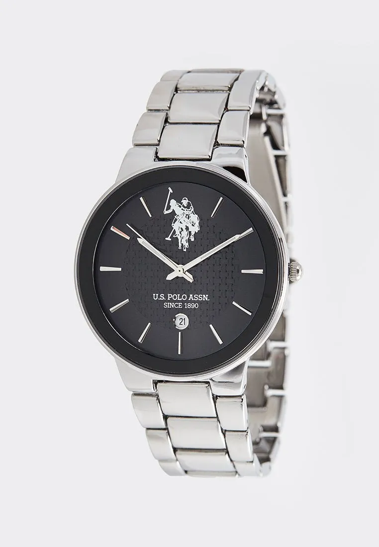 US POLO ASSN. MEN'S  METAL BAND WITH S.S. PERSONALIZED BUCKLE