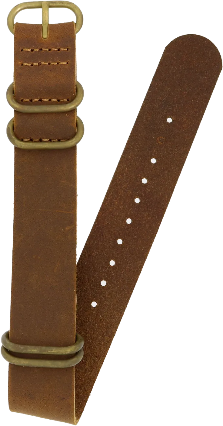 Ventus Brown Brass Leather Strap 20mm