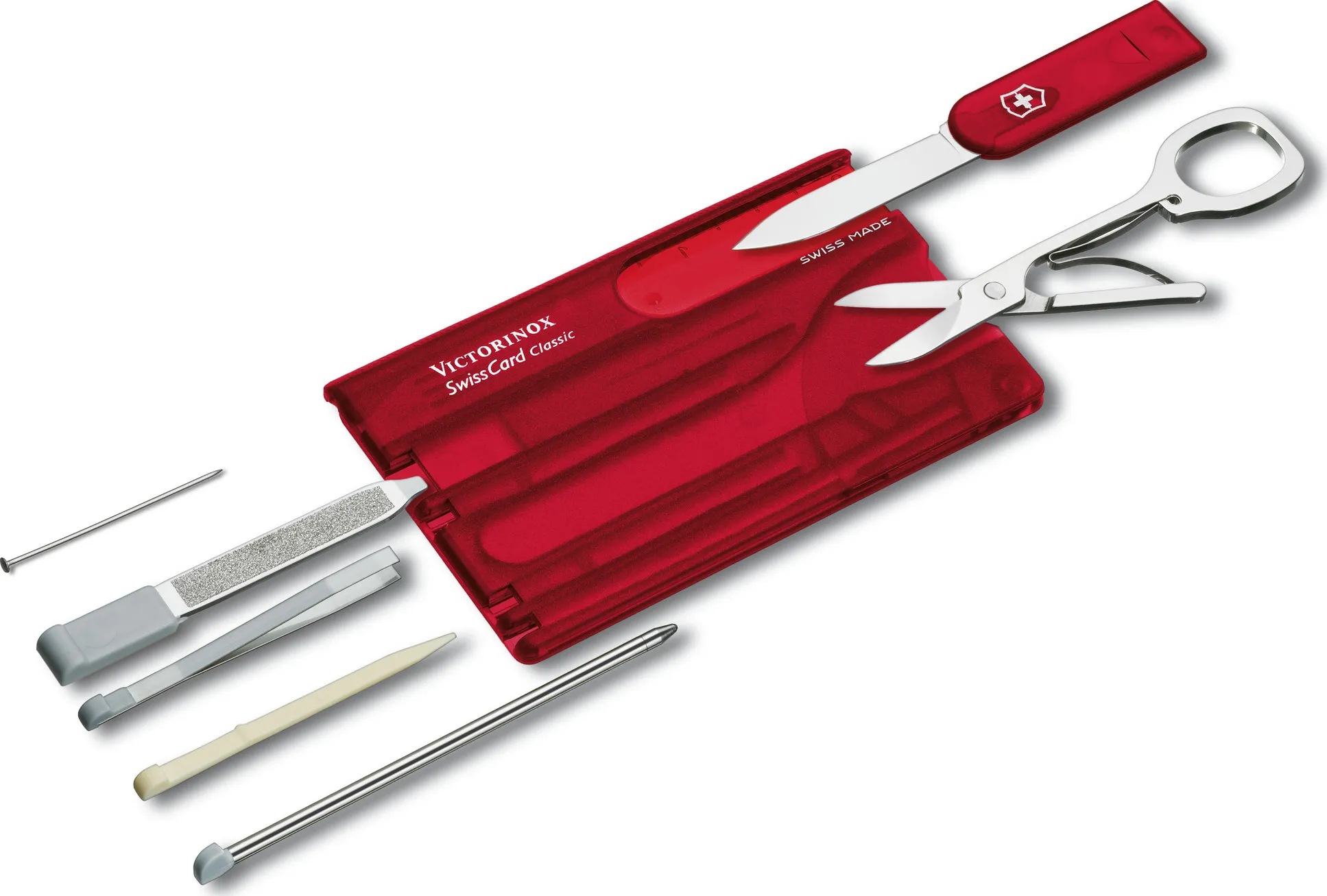 Victorinox Swiss Card Classic Red Transparent | Buy Victorinox Swiss Card Classic Red Transparent here | Outnorth