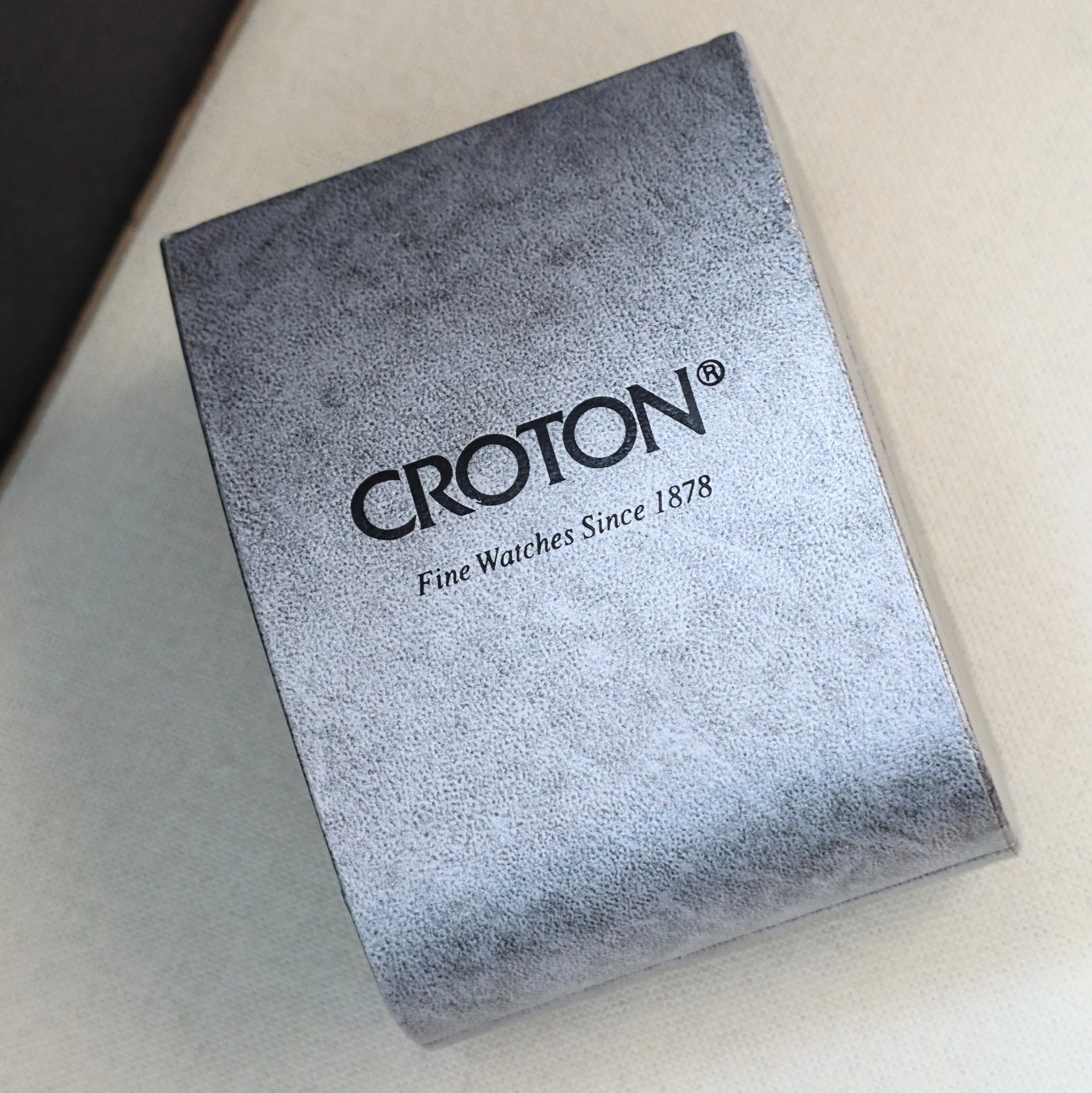 Vintage Croton Quartz Watch Two-Tone Tank Case & Bracelet 23K Gold Plated - IN BOX!