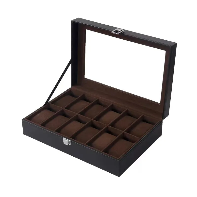 Watches Organiser Watch Storage Box Glass Display Case Dust-Free