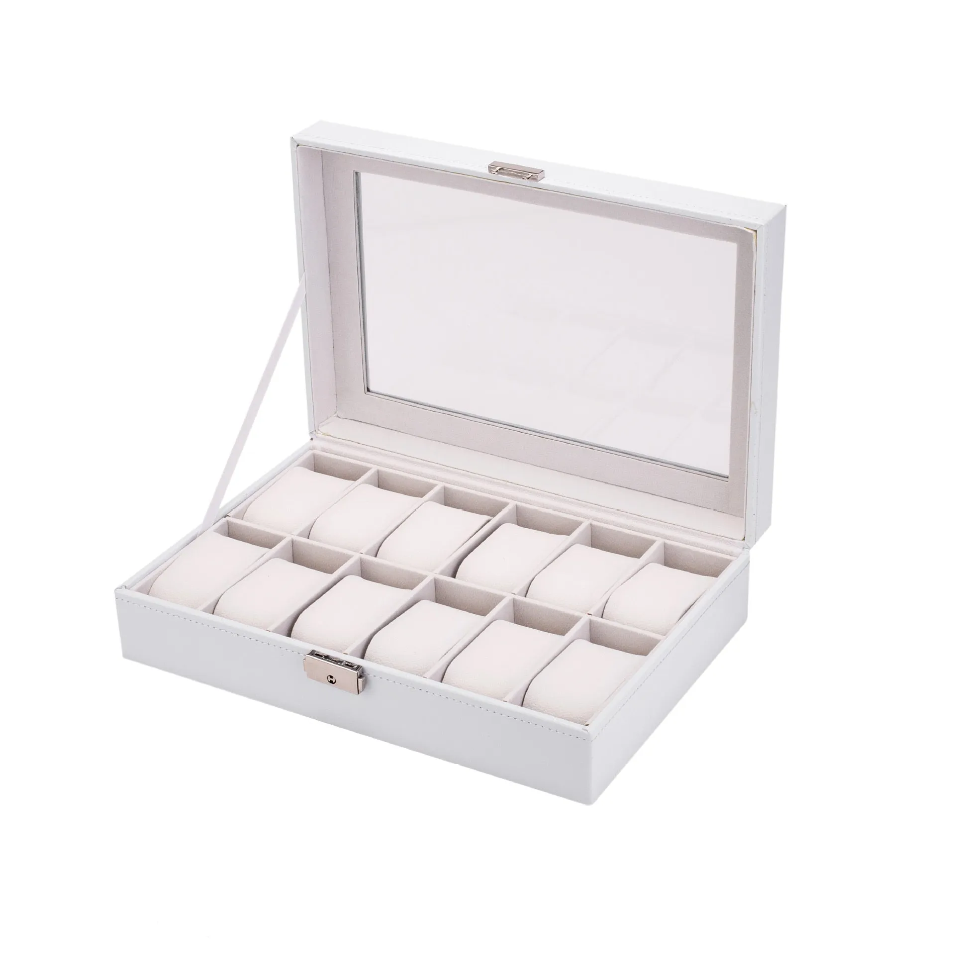 Watches Organiser Watch Storage Box Glass Display Case Dust-Free