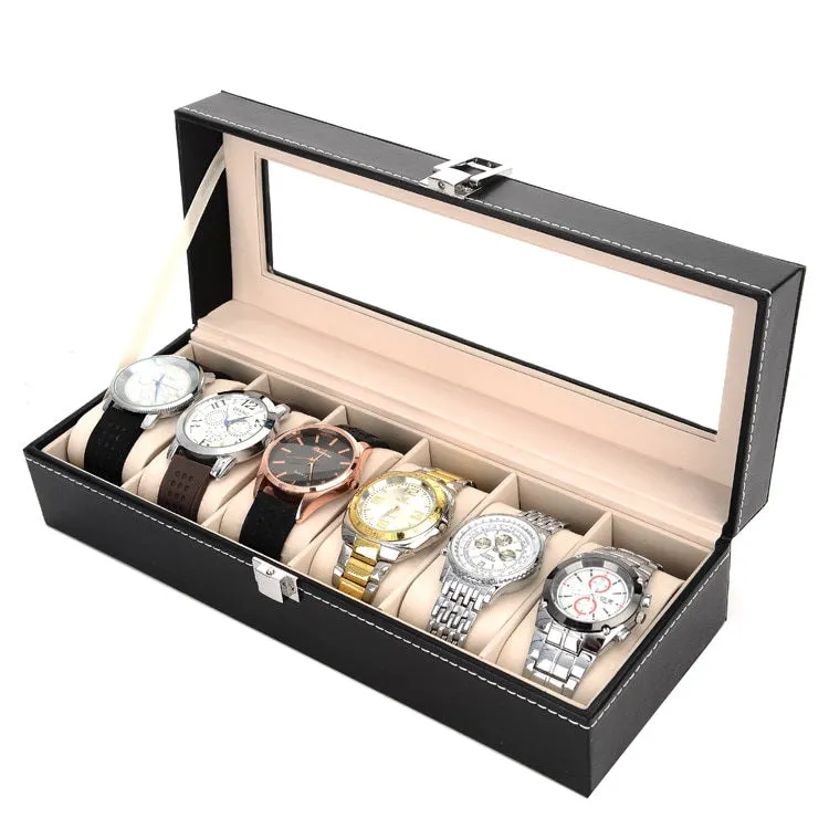 Watches Organiser Watch Storage Box Glass Display Case Dust-Free