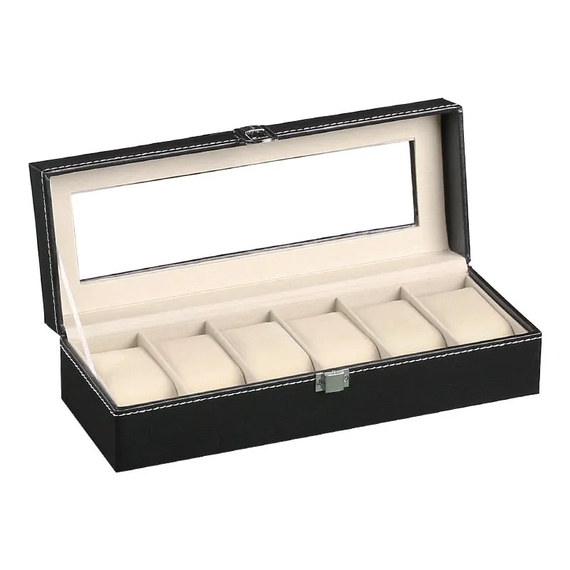 Watches Organiser Watch Storage Box Glass Display Case Dust-Free