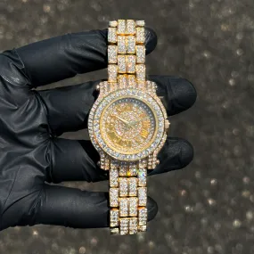 Women's 35mm Diamond Watch with Iced Roman Dial - Quartz Movement