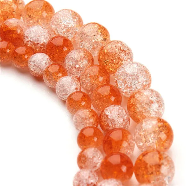 XINYAO 6 8 10 12 mm Natural Stone Beads White Snow Cracked Quartz Crystal Beads Spacer Beads For DIY Jewelry Making 40cm/strand